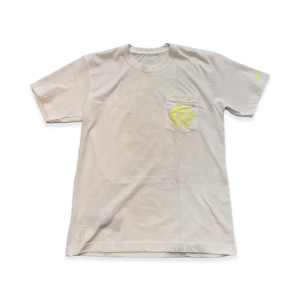 Chrome Hearts Neon Yellow Horseshoe S/S T-Shirt "White"