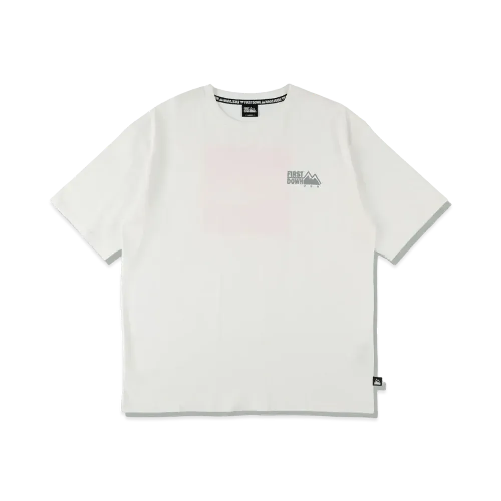 FIRST DOWN S/S PRINT TEE "White/Pink"