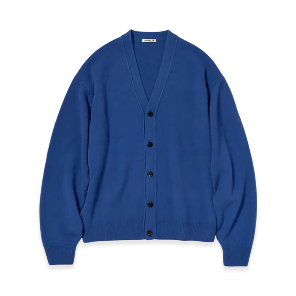 AURALEE Baby Cashmere Knit Cardigan "Royal Blue"