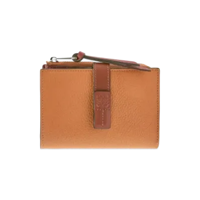 LOEWE Slim Zip Bifold Wallet Soft Grain Calf "Light Caramel/Pecan"
