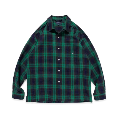 DESCENDANT Milpitas Plaid LS Shirt "Green"