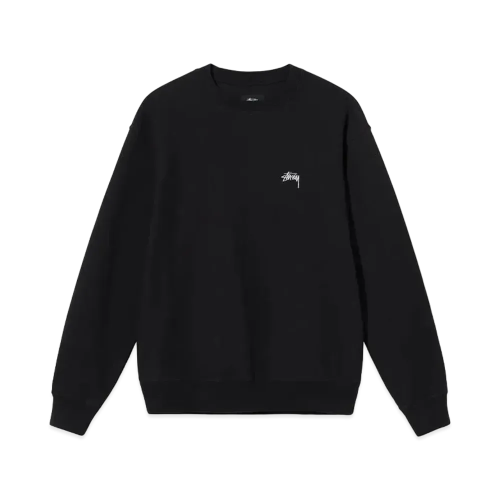 Stussy Stock Logo Crew Sweat "Black"