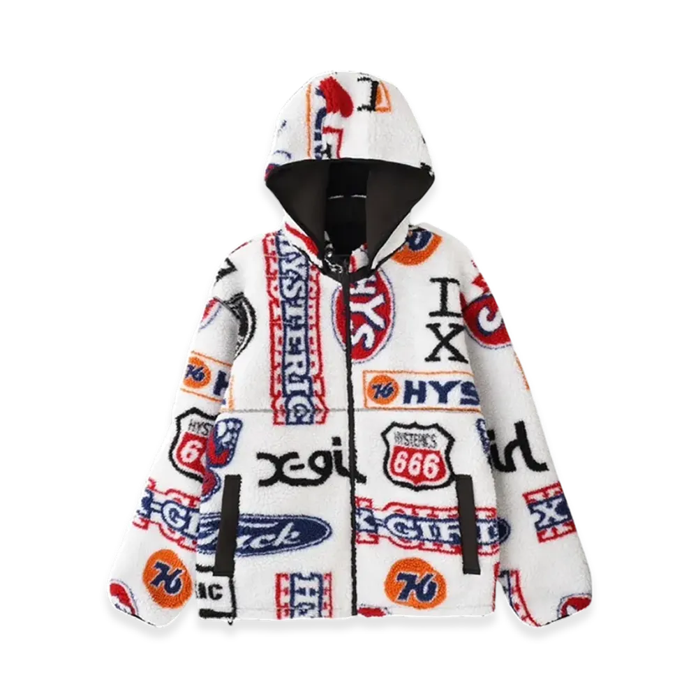 HYSTERIC GLAMOUR x X-Girl Reversible Boa Jacket "White"