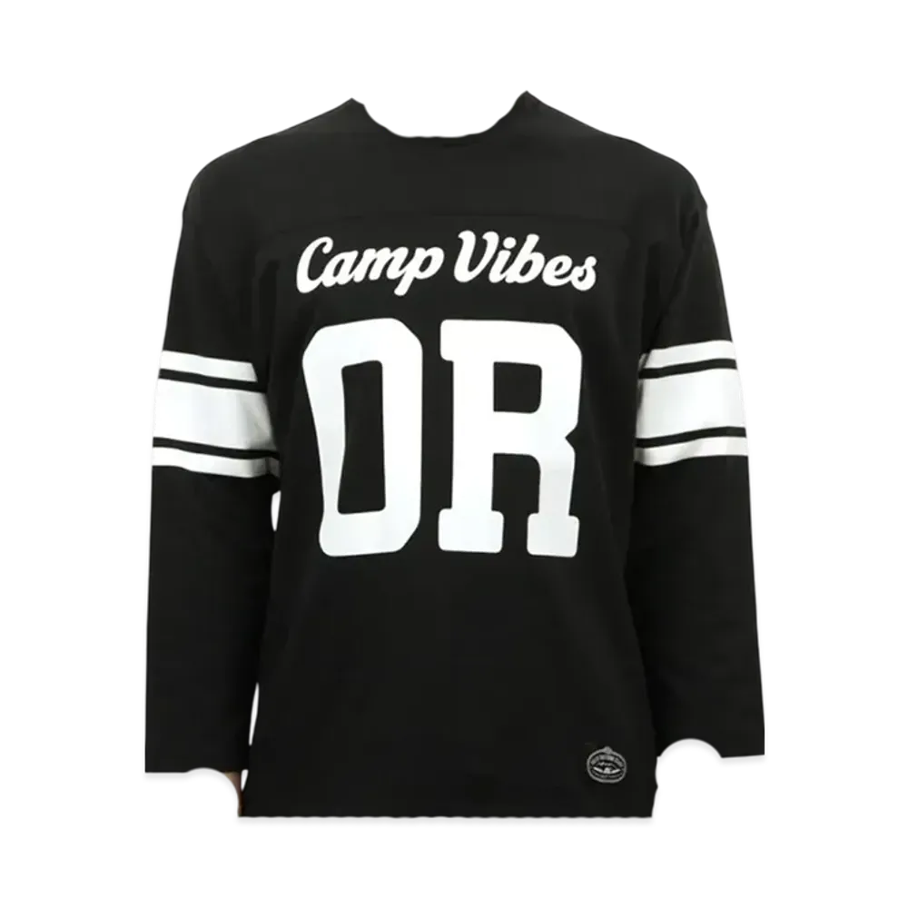 POLeR 3/4 Sleeve Camp Football Tee "Black"