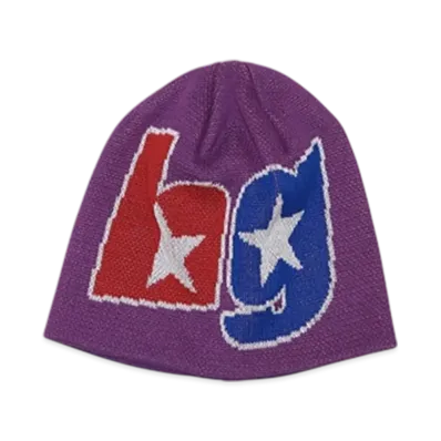 HYSTERIC GLAMOUR Double Star Logo Beanie "Purple"