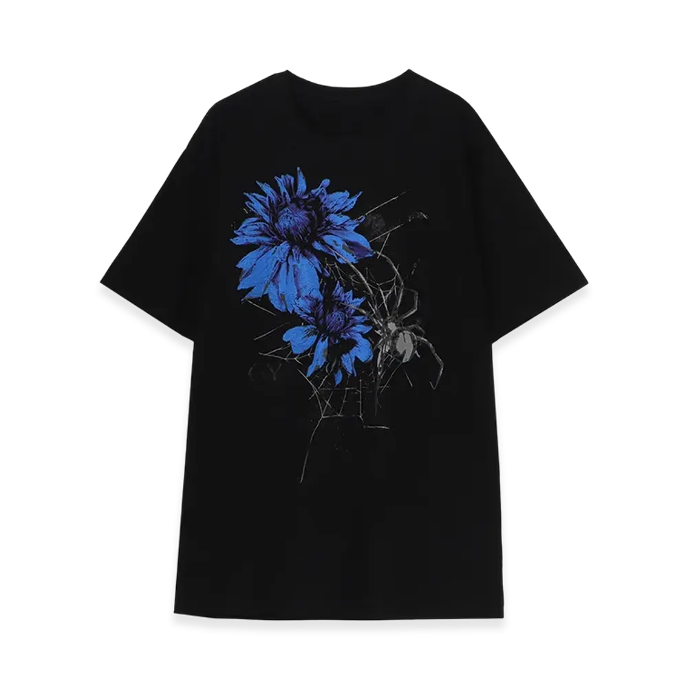 Ground Y 20/Cotton Jersey Flower&Spider "Black"