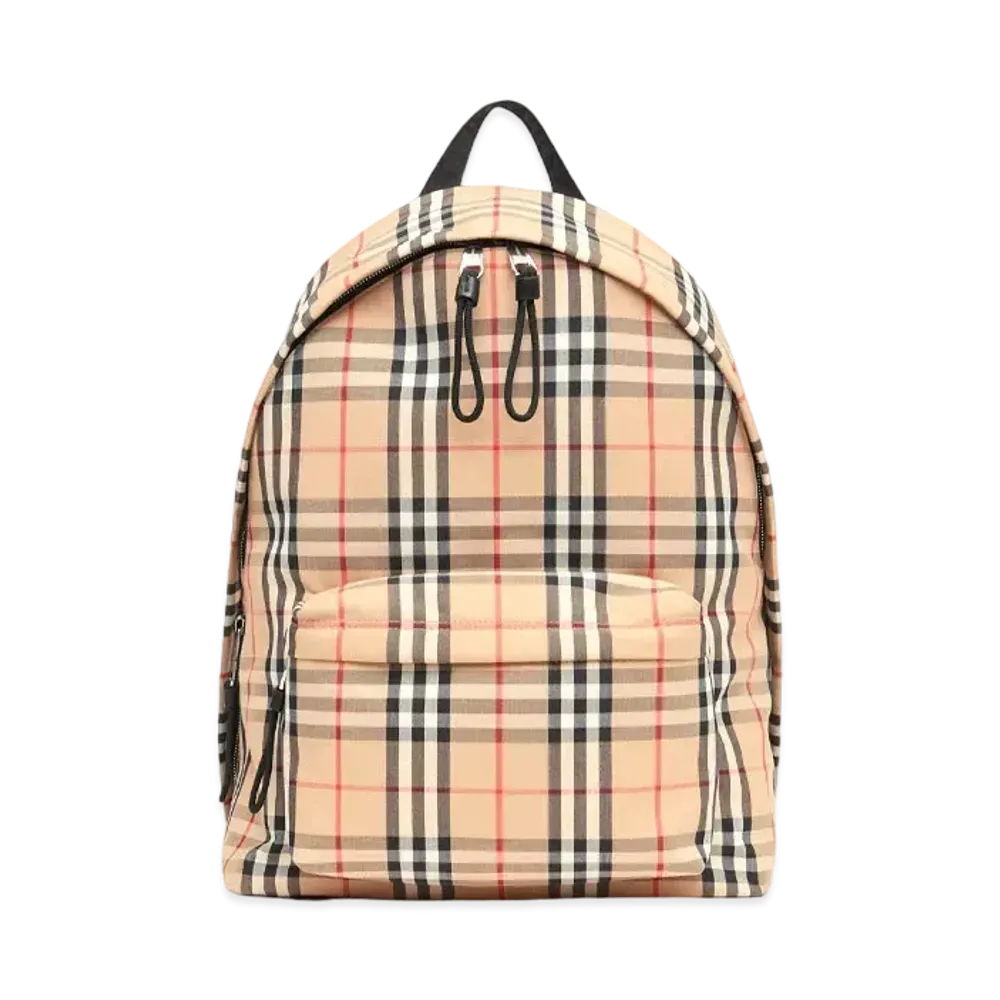 Burberry Vintage Check Nylon Backpack "Archive Beige"