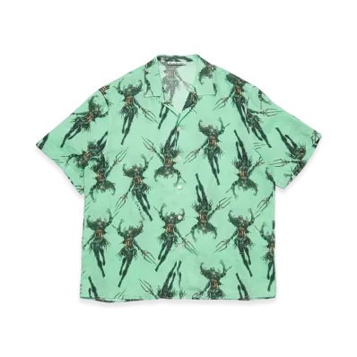 Acne Studios Printed Button-Up Shirt "Green"