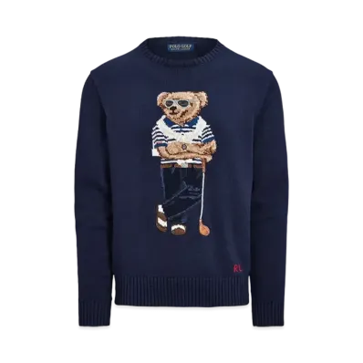 Polo Ralph Lauren Polo Bear Cotton-Blend Sweater "Navy"