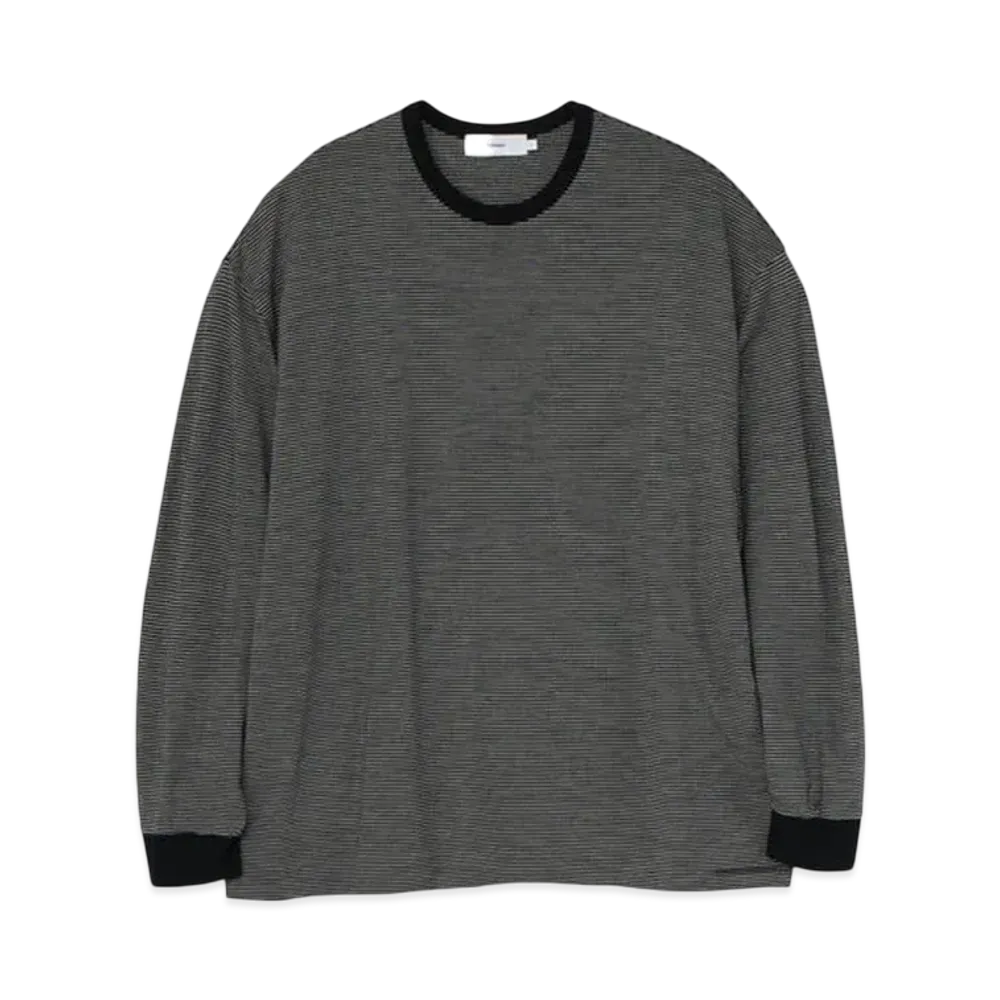 Graphpaper Wool Border L/S Tee "Black/White"