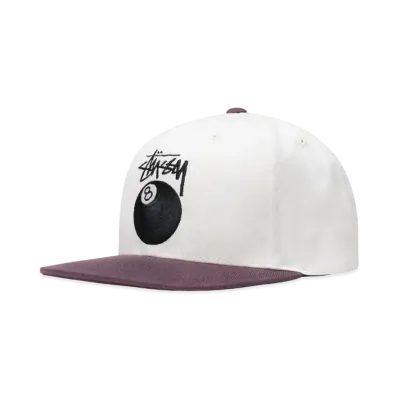Stussy TWILL STOCK 8 BALL CAP "White"