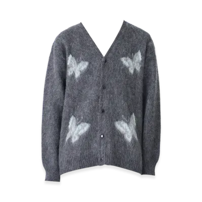 NEEDLES x Studious Mohair Papillon 4 Cardigan "Grey"