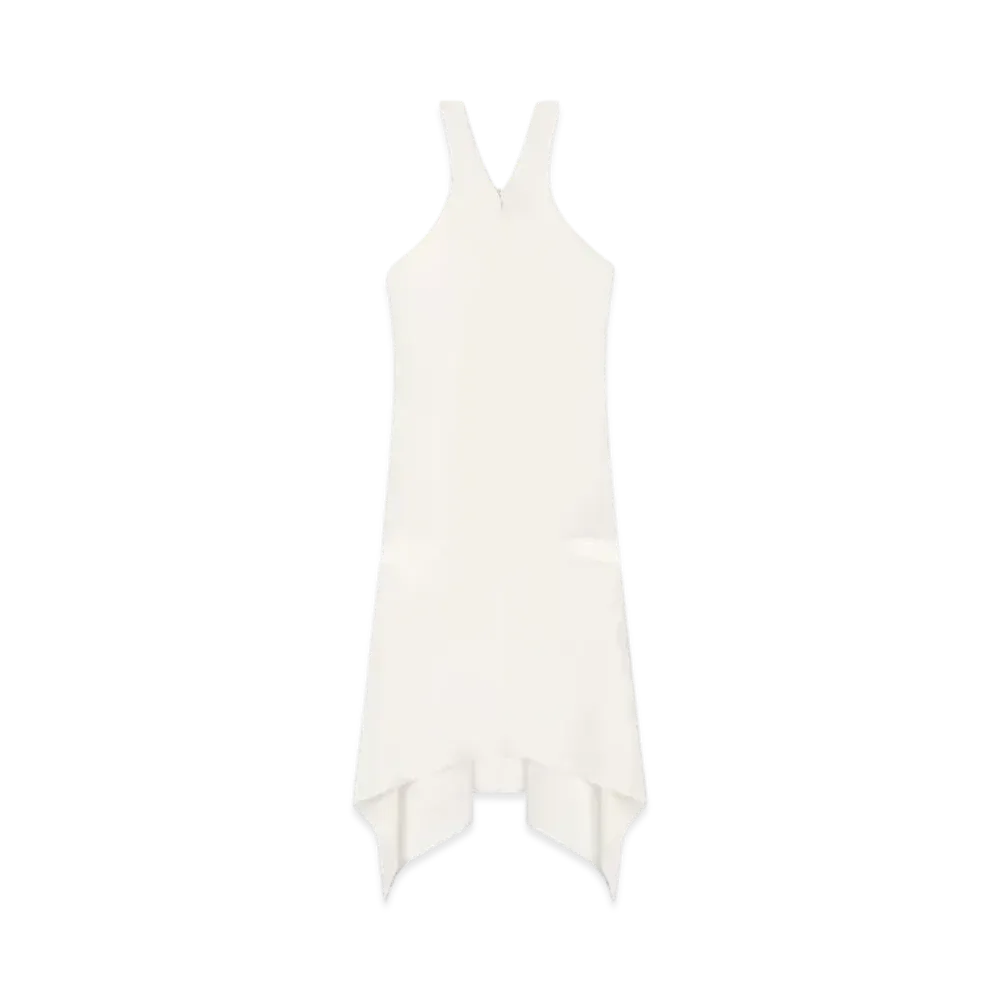 Courreges Criss Cross Jersey Mini Dress "Heritage White"