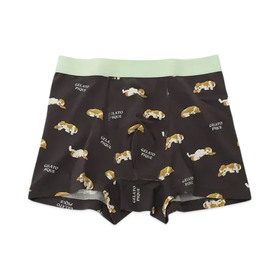 GELATO PIQUE Homme Sleeping Dog Pattern Underwear "Dark Gray"