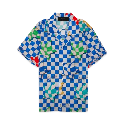 AMIRI Kids Short Sleeve Shirt "Blue"