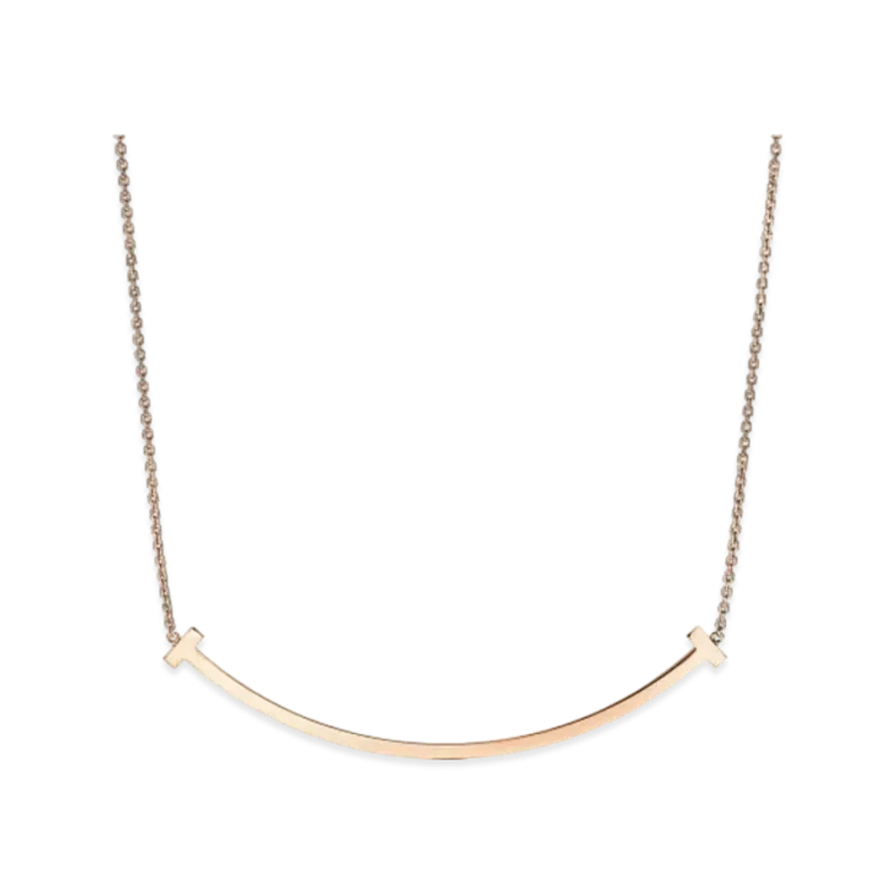 Tiffany & Co. T Extra Large Smile Pendant 18K "Rose Gold"