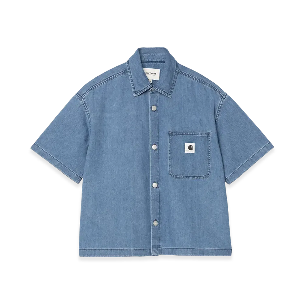 Carhartt WIP W' S/S Lovilia Shirt "Blue (stone washed)"