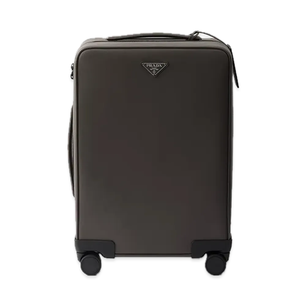 PRADA Saffiano Leather Trolley "Bamboo/Beige"