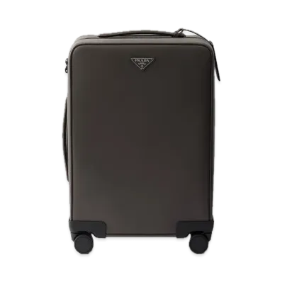 PRADA Saffiano Leather Trolley "Bamboo/Beige"