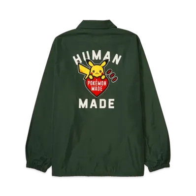 HUMAN MADE x Pokemon Made Coach Jacket (Pikachu) "Green"