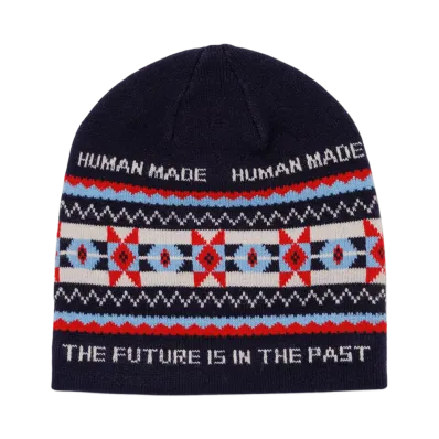 HUMAN MADE Jacquard Beanie "Navy"