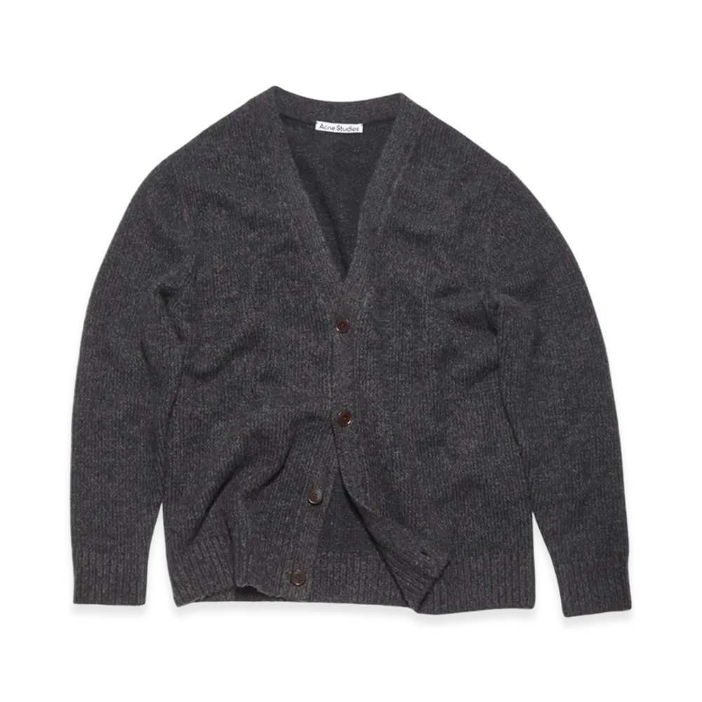 Acne Studios Wool Blend Cardigan "Used Black"