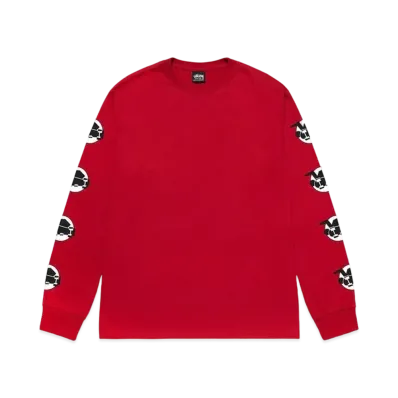 Stussy Skateman LS Tee "Dark Red"
