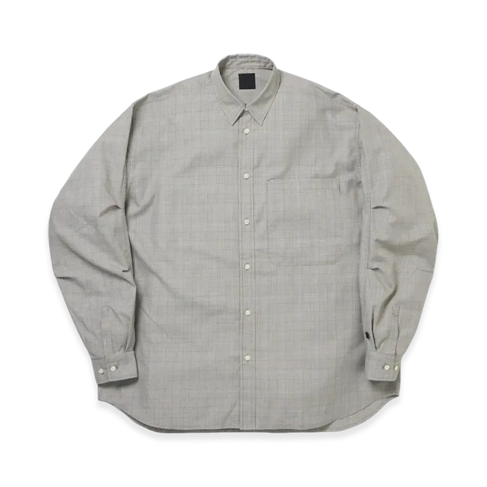 DAIWA PIER39 Tech Regular Collar Shirt L/S Glen Check "Beige"