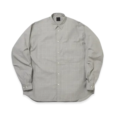 DAIWA PIER39 Tech Regular Collar Shirt L/S Glen Check "Beige"