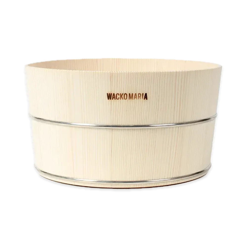 WACKO MARIA x Nakagawa Woodworking Hira Bucket "Brown"