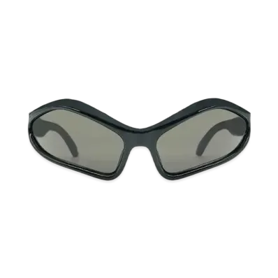 BALENCIAGA FENNEC OVAL SUNGLASS "BLACK"