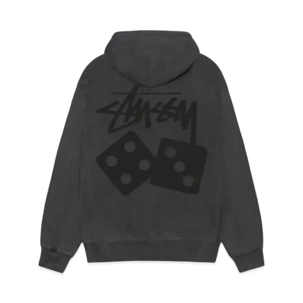 Stussy Dice Zip Hoodie Pigment Dyed "Black"