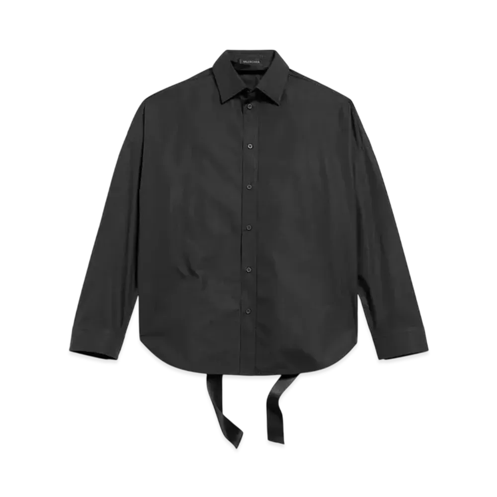 BALENCIAGA Women's Lace-Up Shirt "Black"