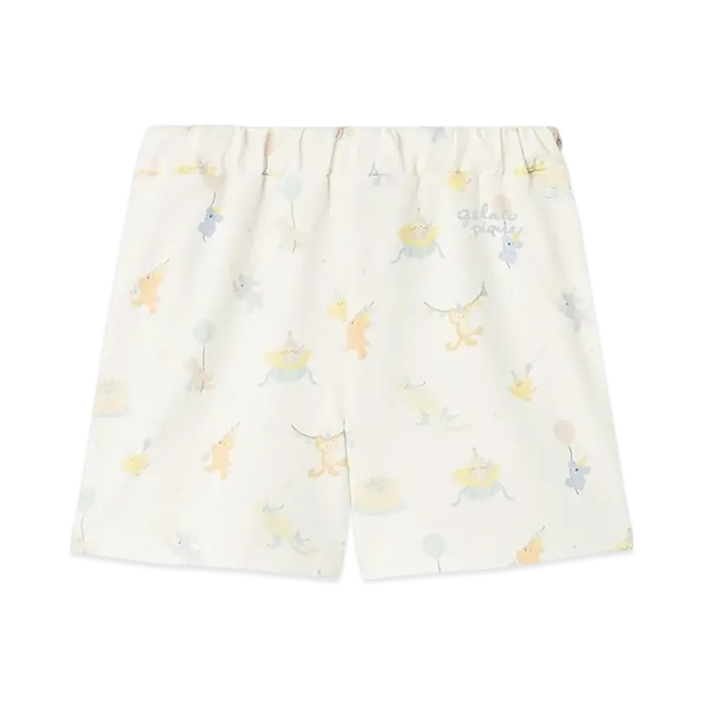 GELATO PIQUE Kids Anniversary Pattern Shorts "Off White"