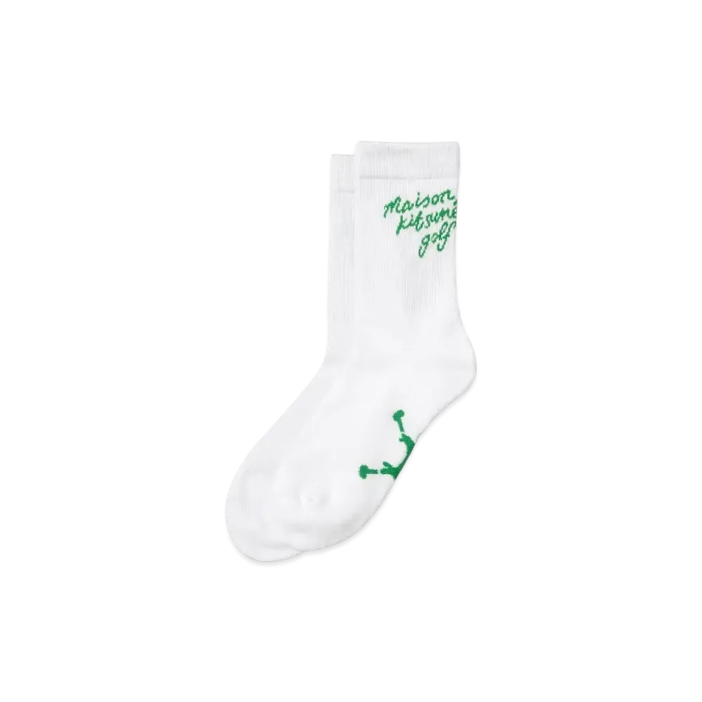 Golf Script Logo Crew Socks "Green"