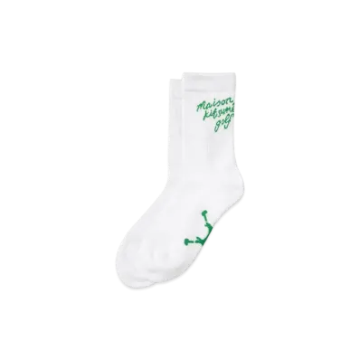 Golf Script Logo Crew Socks "Green"