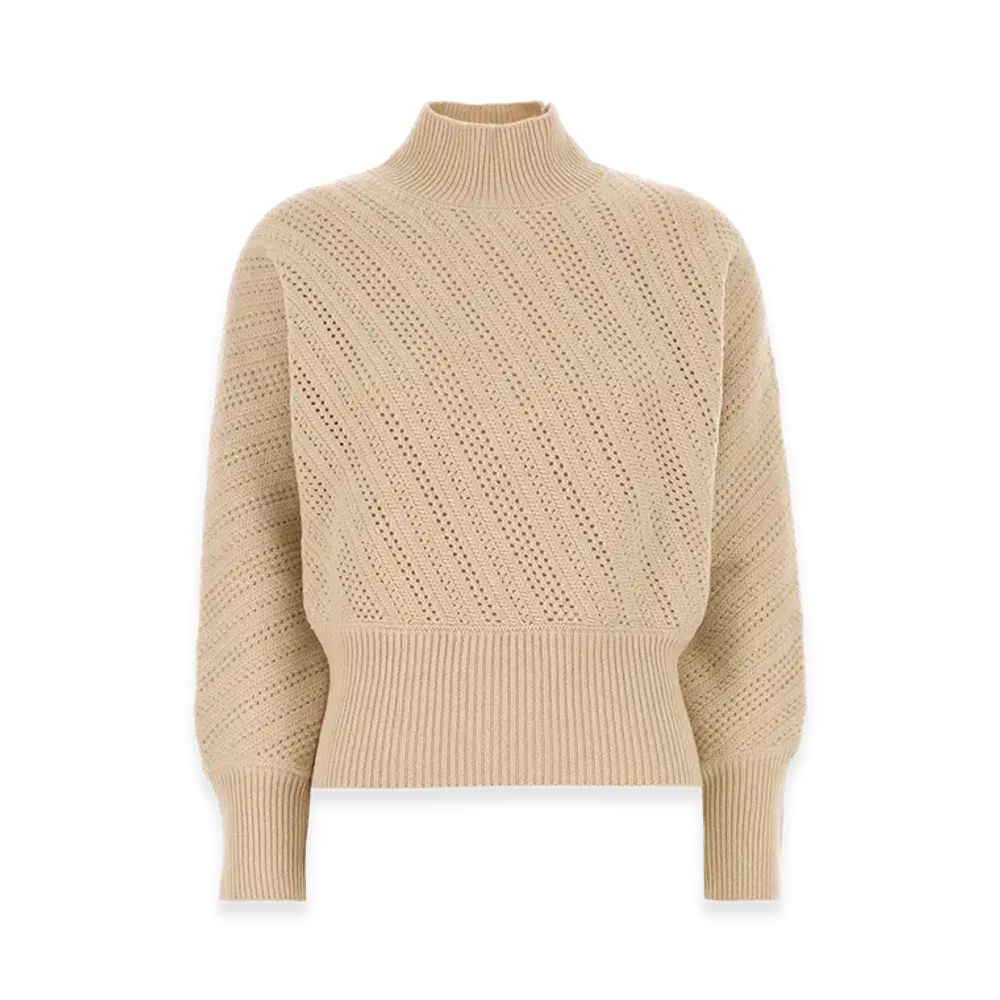 FENDI Women's Wool Blend Sweater "Beige"