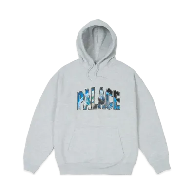 PALACE Earthy Hood "Grey Marl"