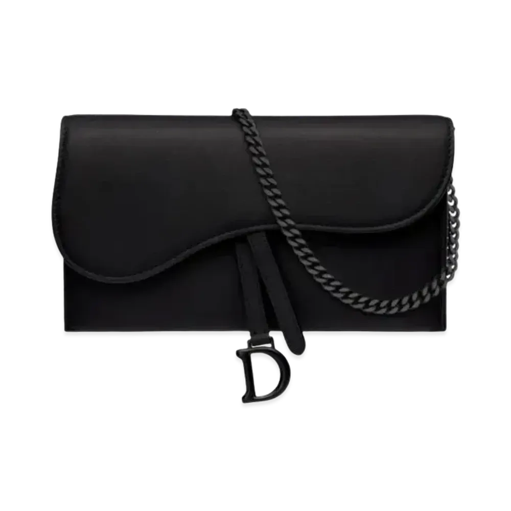 Dior Matcouwerer Saddle Wallet "Black"
