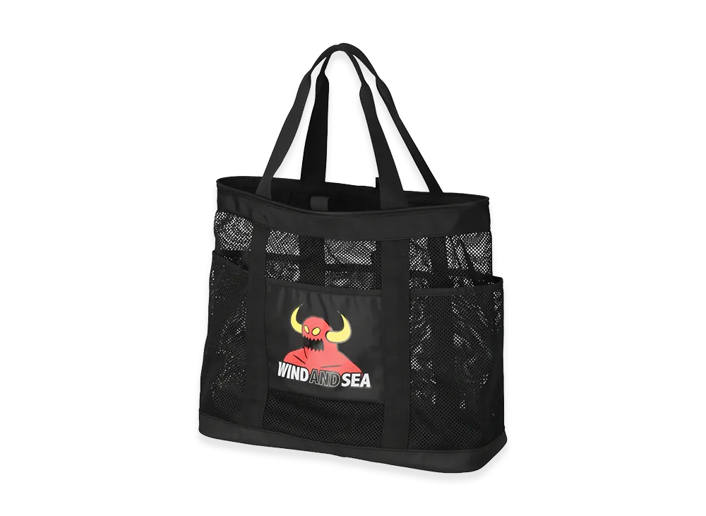 WIND AND SEA x Toy Machine Mesh Tote Bag "Black"