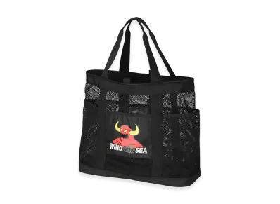 WIND AND SEA x Toy Machine Mesh Tote Bag "Black"