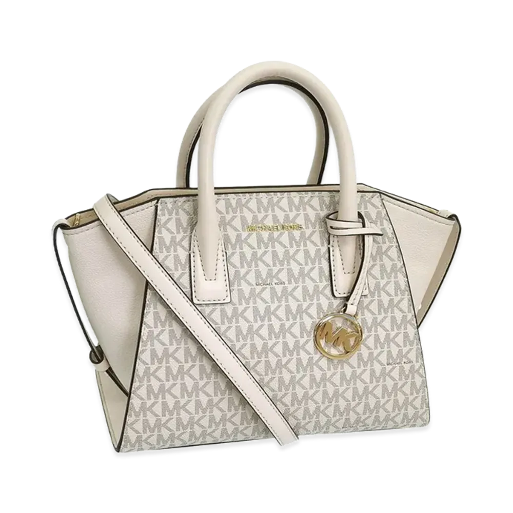 MICHAEL KORS Women's Avril SM TZ Satchel "White"