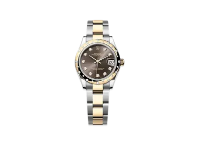 ROLEX Datejust 31mm Oystersteel & Yellow Gold Diamond 278343RBR "Dark Grey"