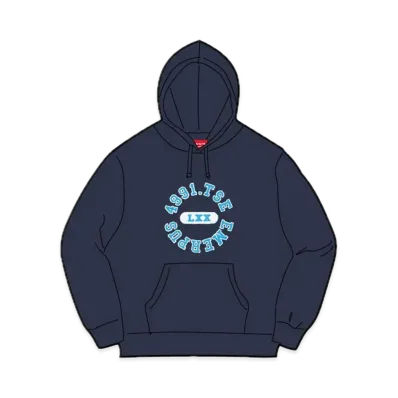 Supreme Reverse Hooded Sweatshirt "Navy"