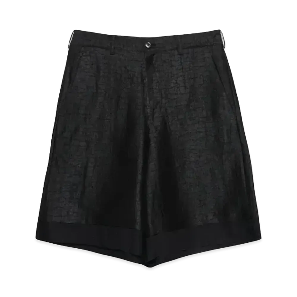 MAHITO MOTOYOSHI Silk mud dyed half pants "Black"