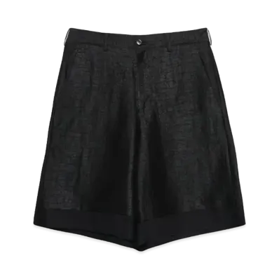 MAHITO MOTOYOSHI Silk mud dyed half pants "Black"