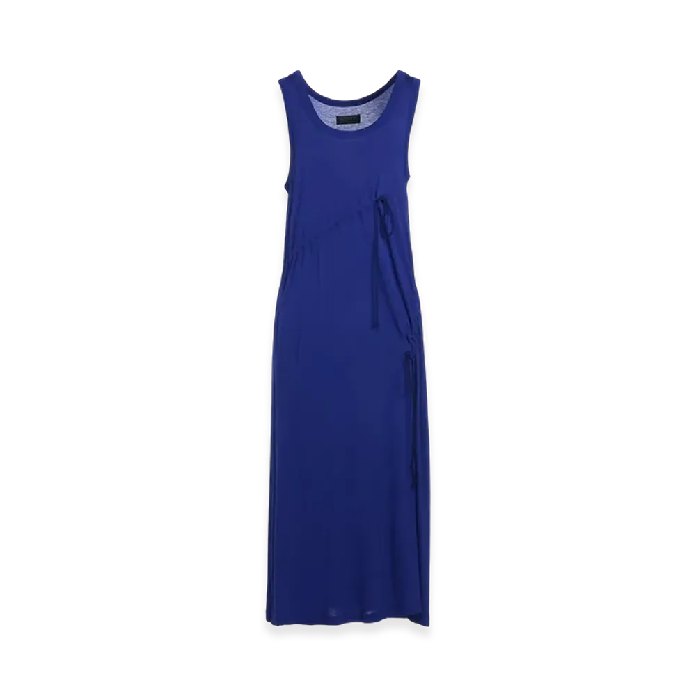 S'YTE Rayon Jersey Strings Gathered Dress "Blue"