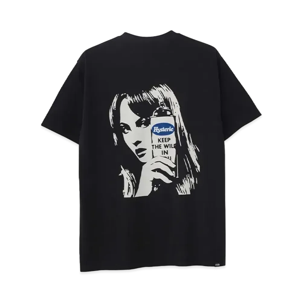 HYSTERIC GLAMOUR Graffiti Girl Tee "Black"