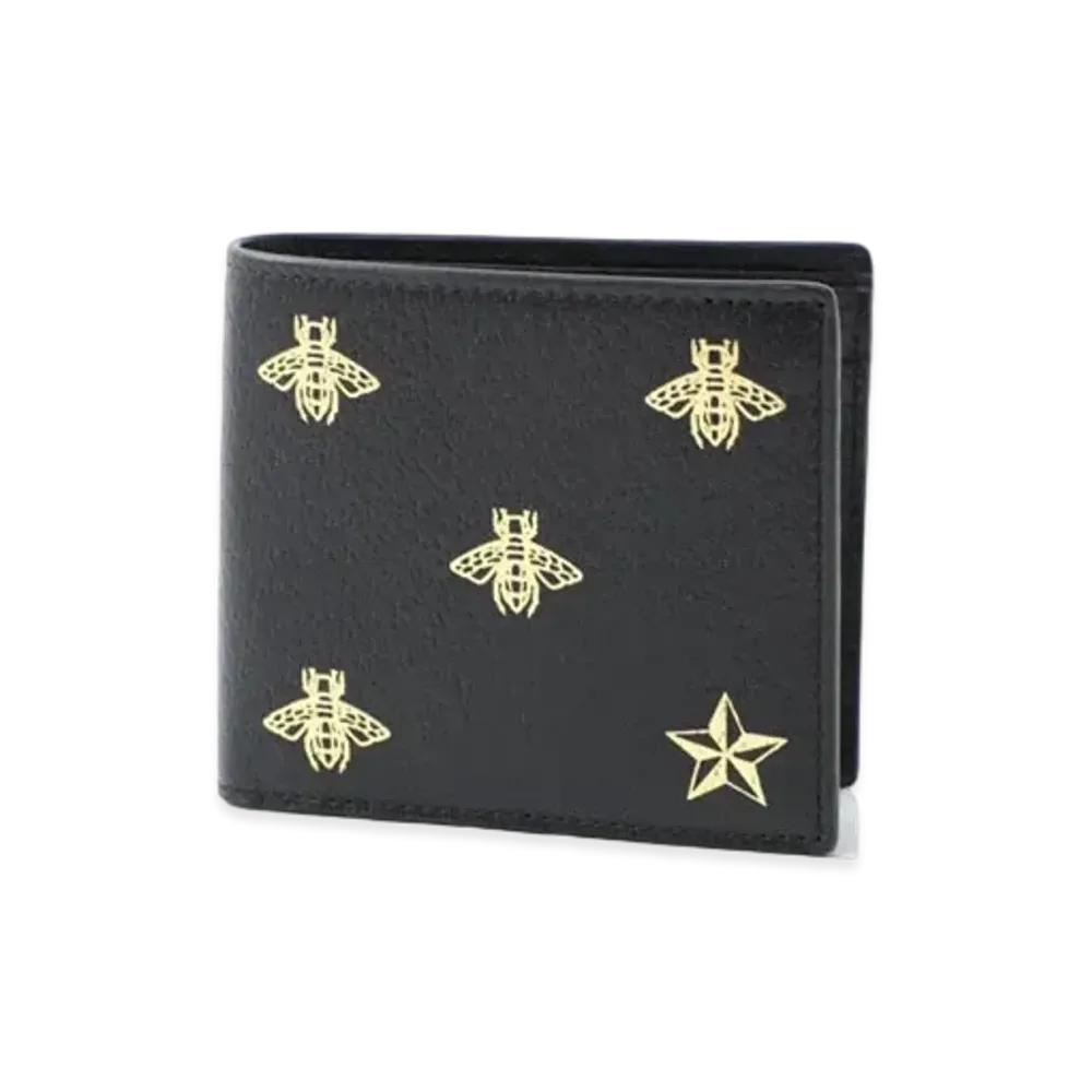 GUCCI Bee and Star Coin Wallet "Black"