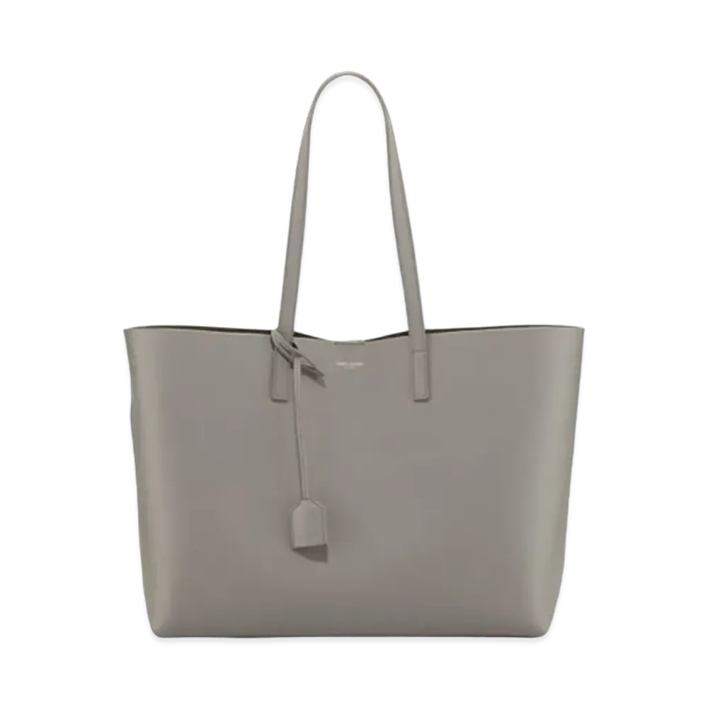 Saint Laurent Shopping Saint Laurent Leather Tote Bag "Gray"